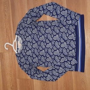 🔥🔥🔥SALE🔥🔥🔥Michael Kors Paisley Print Long Sleeve Top